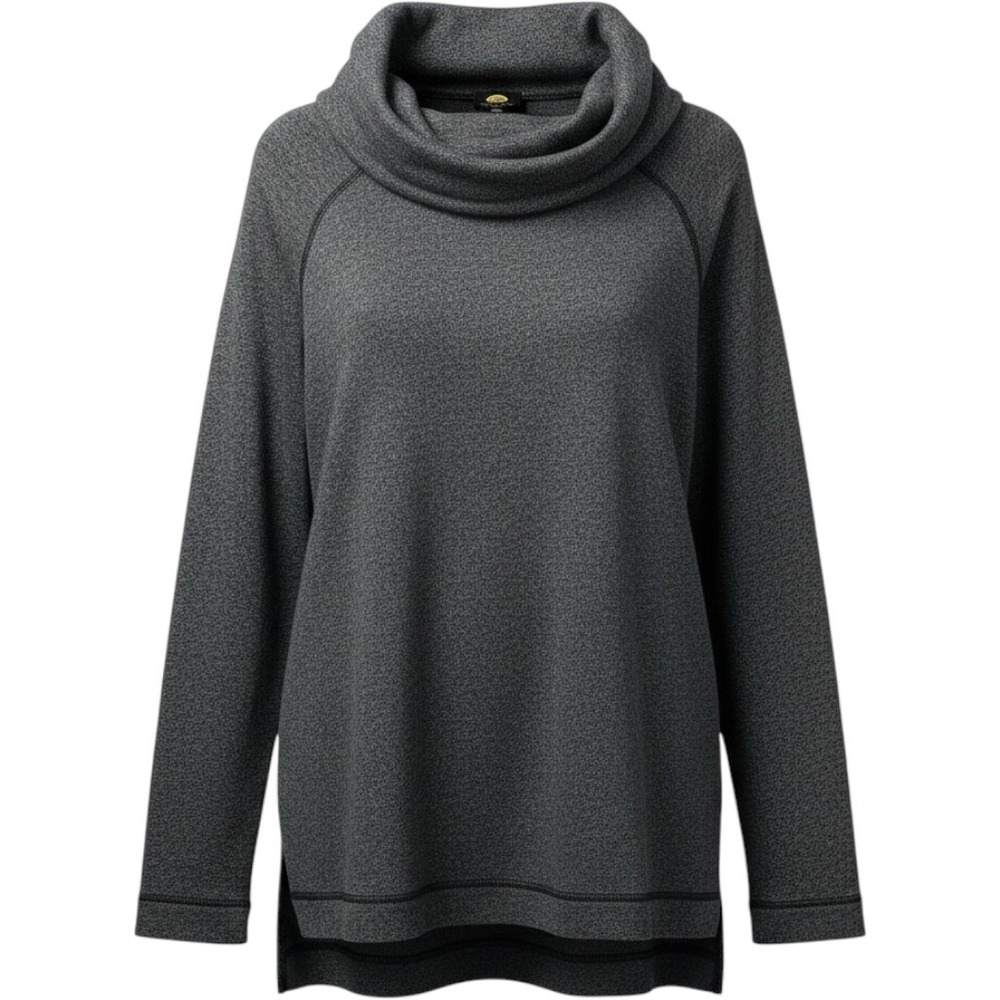Jones New York Sport Womens Small Cowl Neck Tunic Top Heather Grey Marl‎